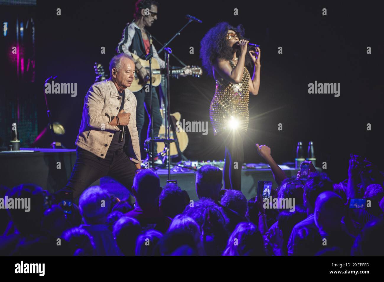 Simple Minds durante il Global Tour 2024, 28 giugno 2024, Auditorium Parco della musica, Roma, Italia. Foto Stock