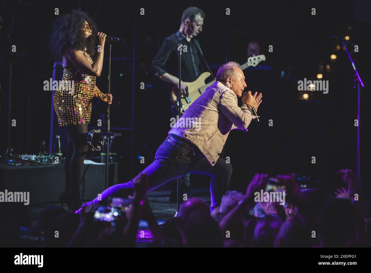 Simple Minds durante il Global Tour 2024, 28 giugno 2024, Auditorium Parco della musica, Roma, Italia. Foto Stock