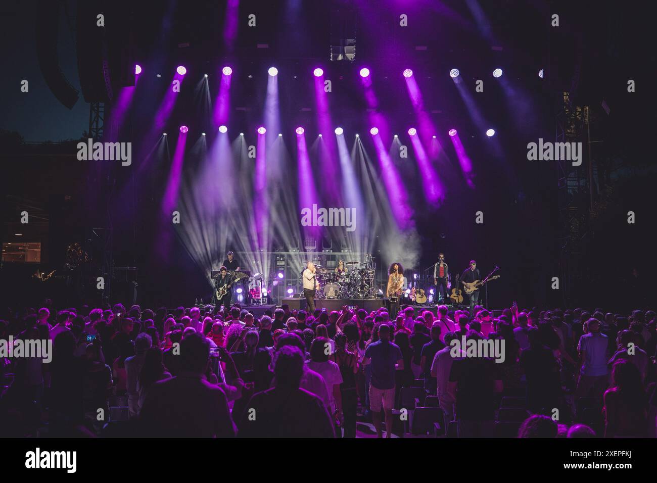 Simple Minds durante il Global Tour 2024, 28 giugno 2024, Auditorium Parco della musica, Roma, Italia. Foto Stock