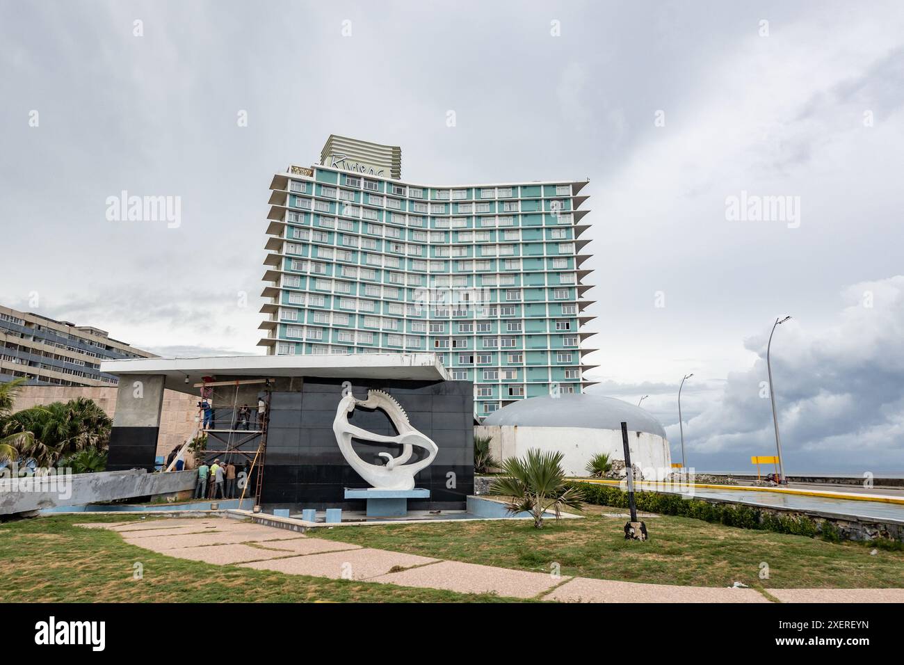 L'AVANA, CUBA - 28 AGOSTO 2023: Hotel Riviera in via Malecon, l'Avana, Cuba Foto Stock