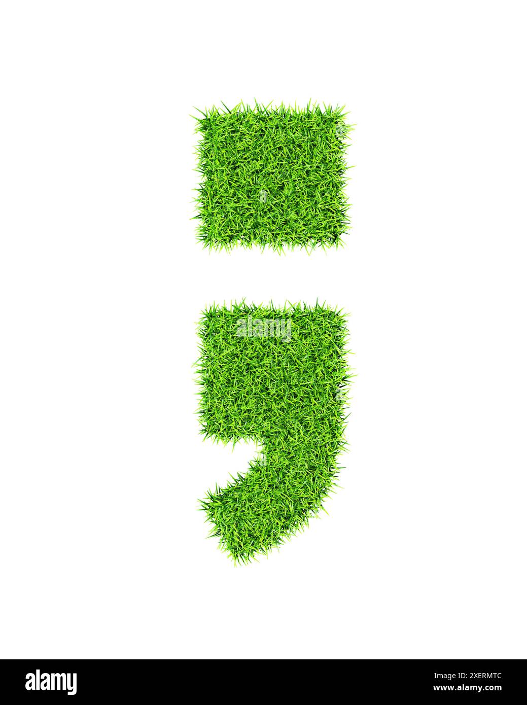 Virgola, punto e virgola dell'alfabeto erba Foto Stock