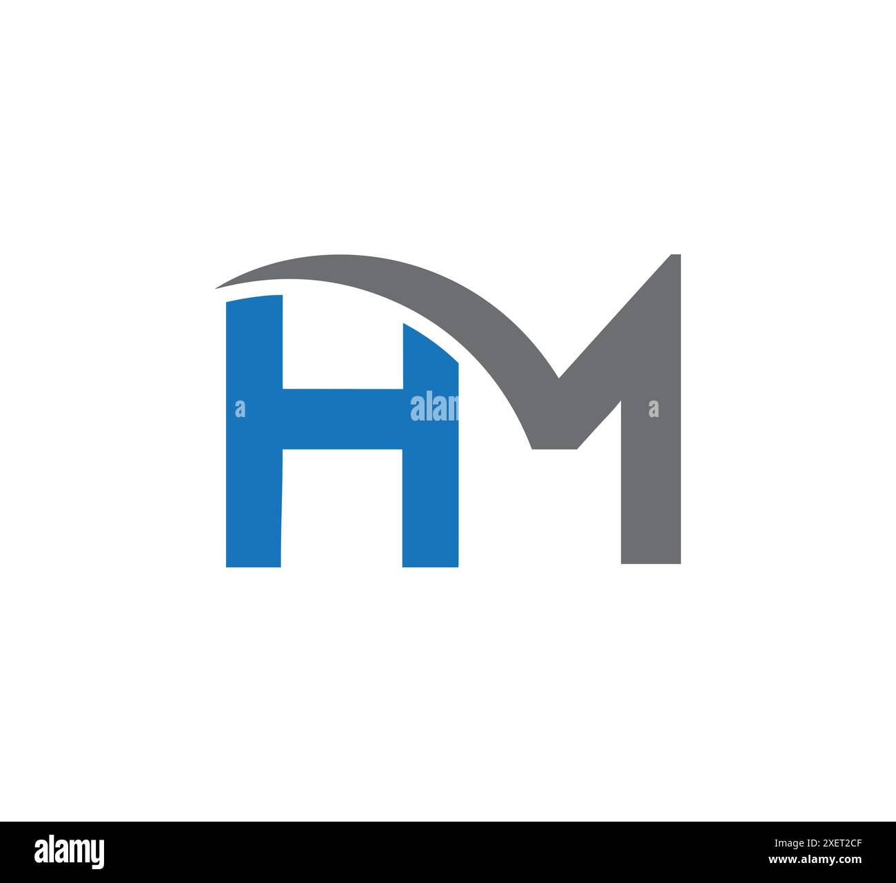 Design del modello del modello del logo HM per il marchio, logo hm, icona hm, lettera hm, iniziale hm, logo mh, icona mh, lettera mh, iniziale mh, simbolo mh, hm vecto Illustrazione Vettoriale
