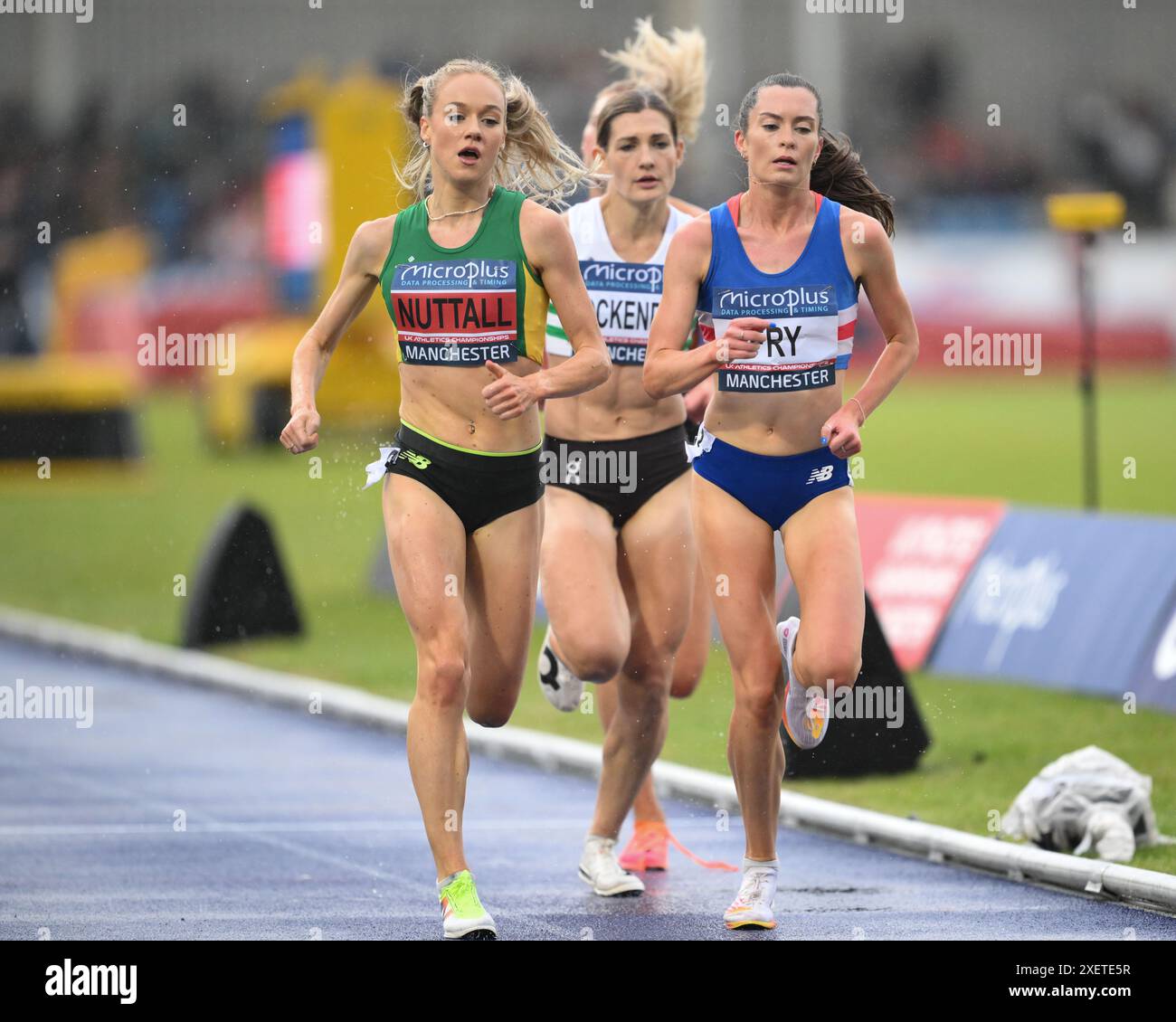 Nuttall conduce durante il Microplus UK Athletics Championships Day 1 alla Manchester Regional Arena, Manchester, Regno Unito, 29 giugno 2024 (foto di Craig Thomas/News Images) Foto Stock