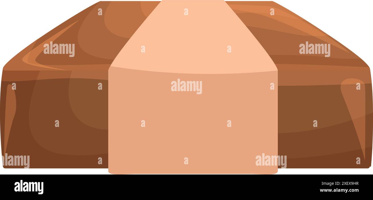 Scatola di cartone chiusa sigillata con nastro adesivo per la consegna di un pacchetto Illustrazione Vettoriale