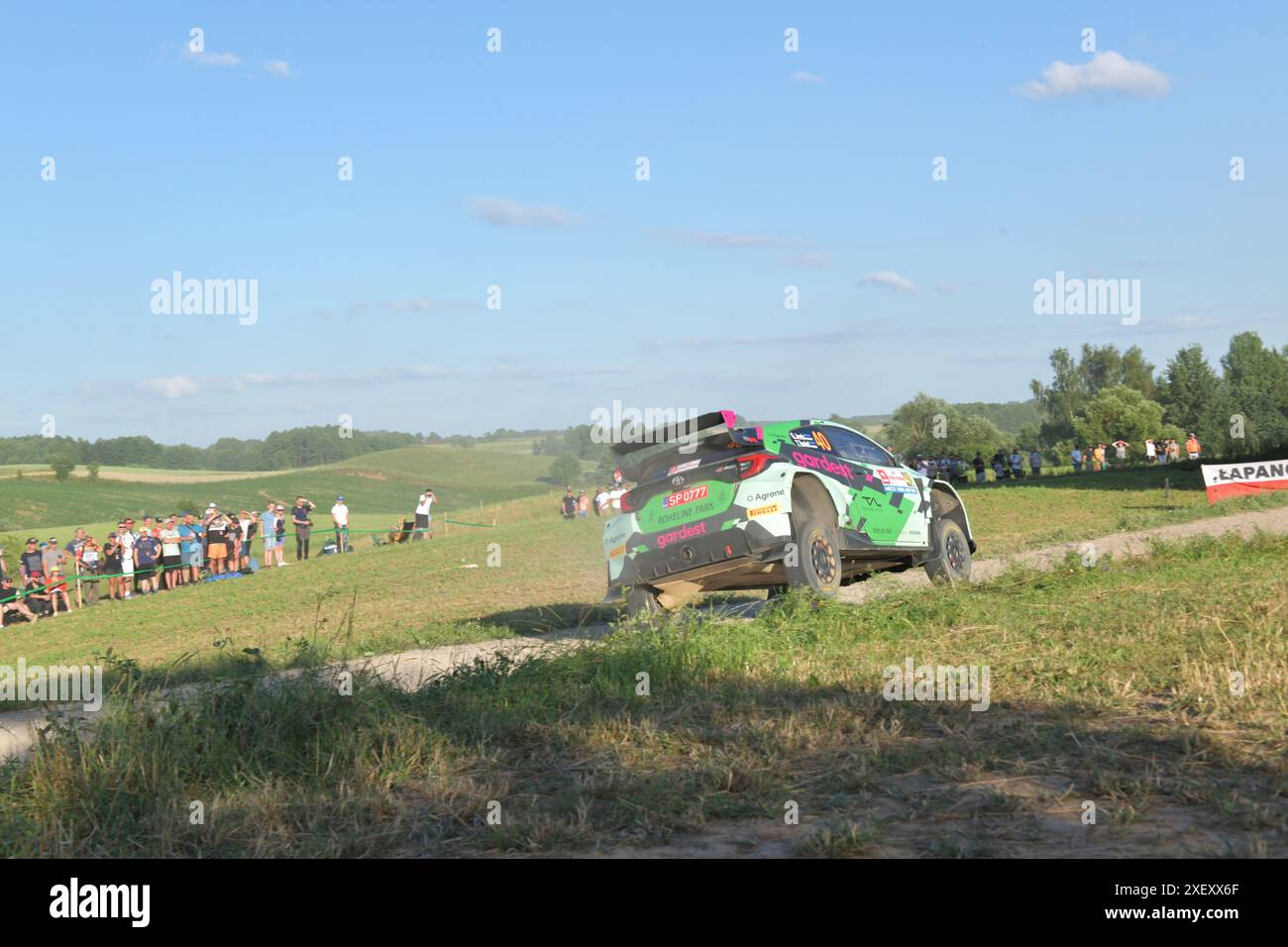 #40 Gregor JEETS (EST) / timo TANIEL (EST), TOYOTA Yaris GR Rally2, Team: Jeets (EST) Motorsport, FIA WRC, 80. Rally Poland, World Rally Campionship, Polen, SS15, WP15, Czarne2, 29.06.2024 foto: Eibner-Pressefoto/Juergen Augst Foto Stock