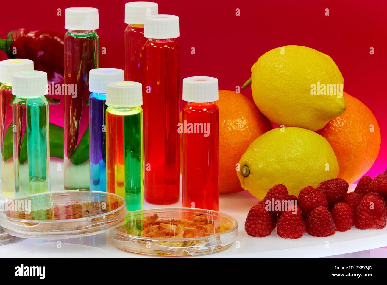 Composti bioattivi dell'industria alimentare. Estratti di materie prime e sottoprodotti dell'industria alimentare ottenuti con apparecchiature ASE. Coloranti, Ly Foto Stock