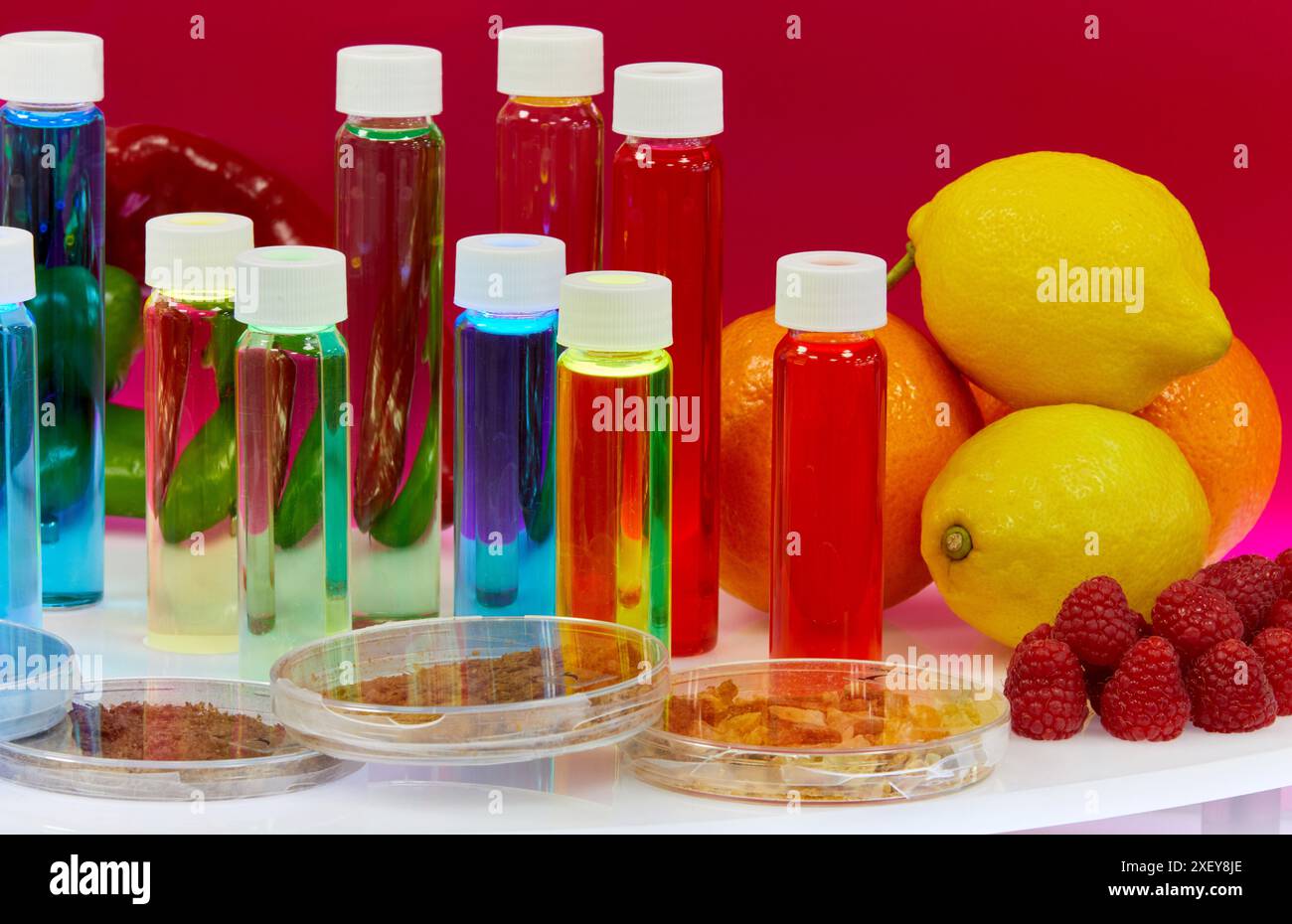 Composti bioattivi dell'industria alimentare. Estratti di materie prime e sottoprodotti dell'industria alimentare ottenuti con apparecchiature ASE. Coloranti, Ly Foto Stock