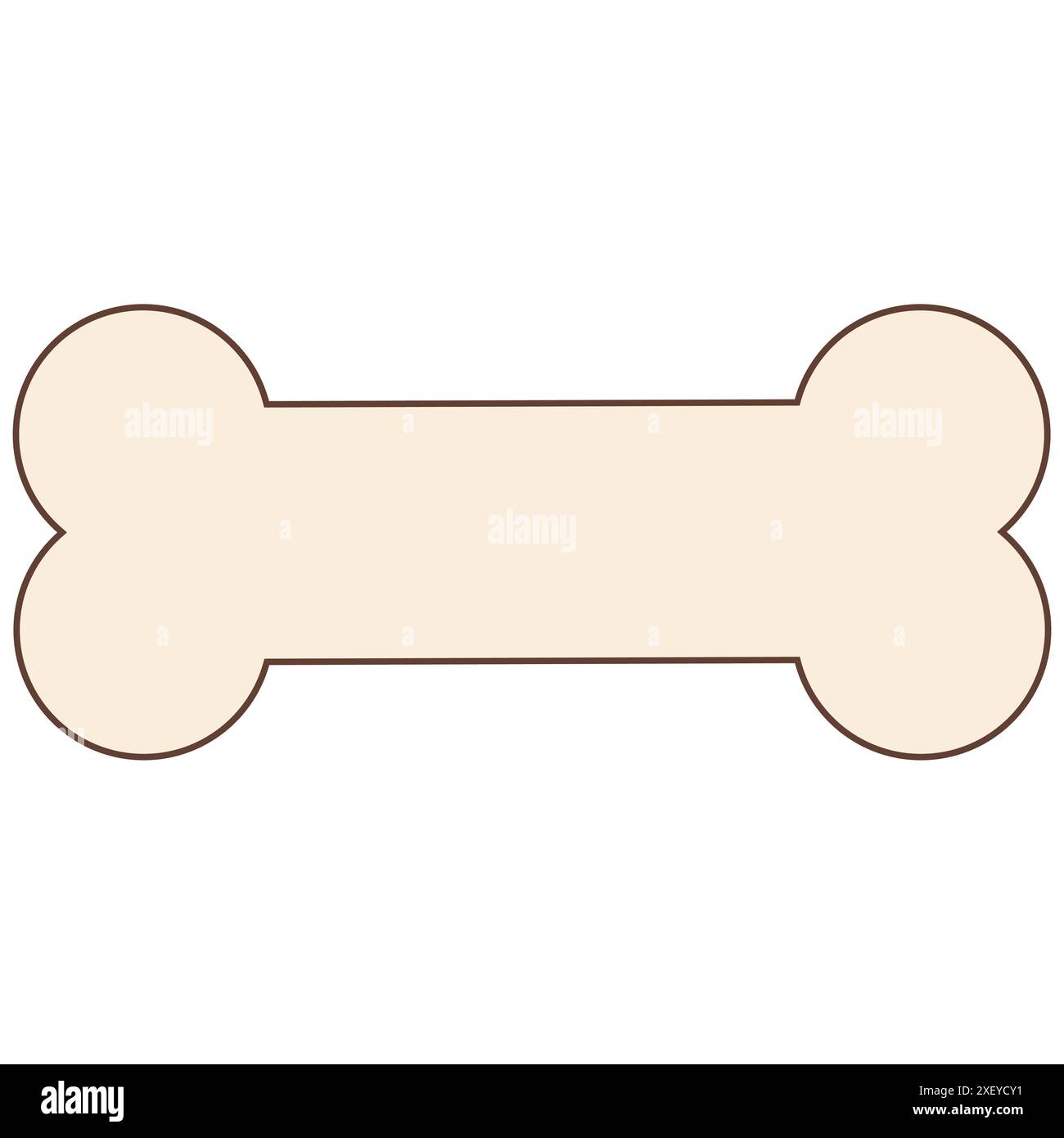 Grosso osso rosa. Tema per cani e altri animali. Clipart vettoriale. Illustrazione оn sfondo bianco vuoto. Illustrazione Vettoriale