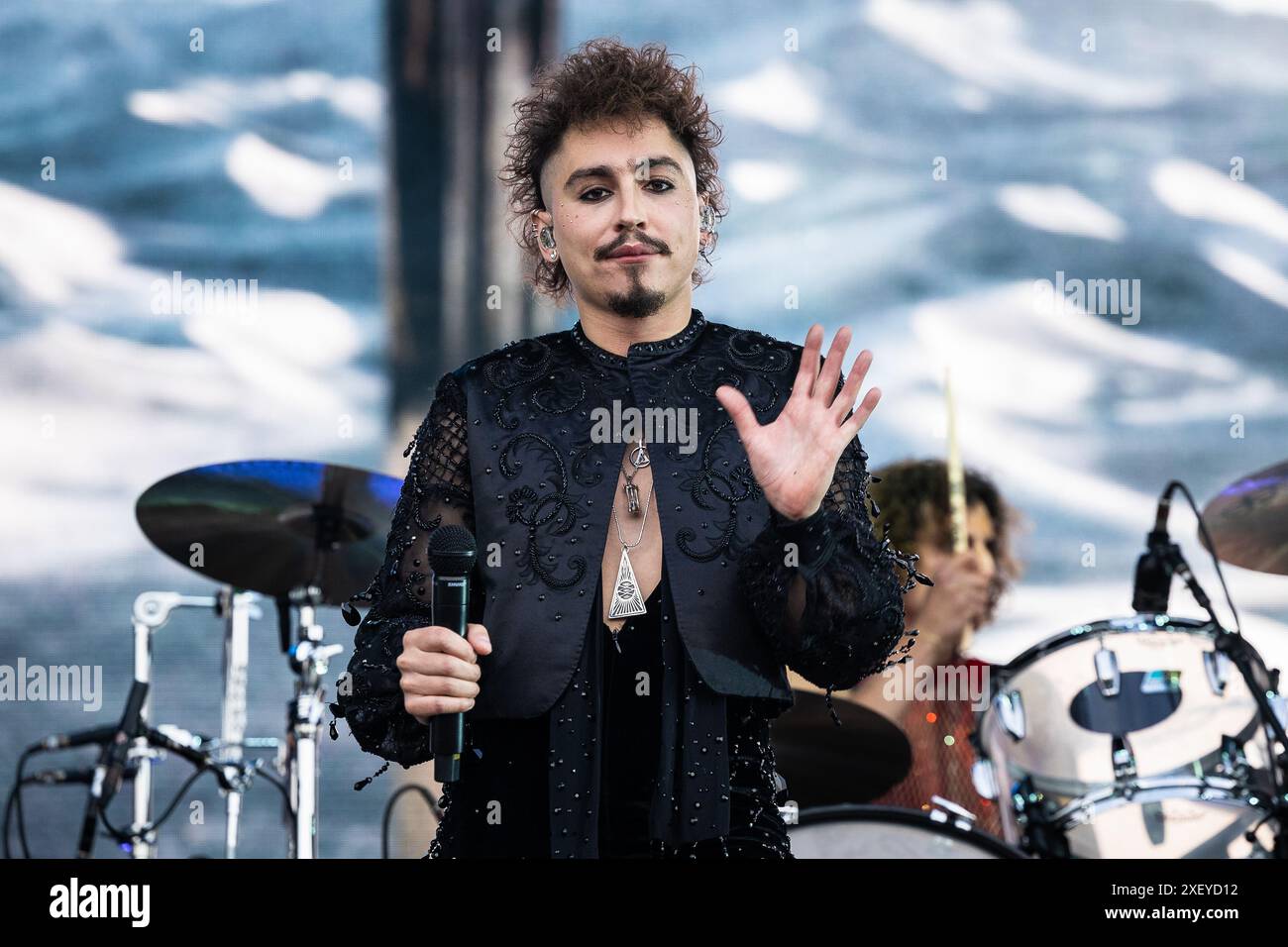 Josh Kiszka della Greta Van Fleet a Tons of Rock a Oslo, Norvegia, il 29 giugno 2024 Foto Stock