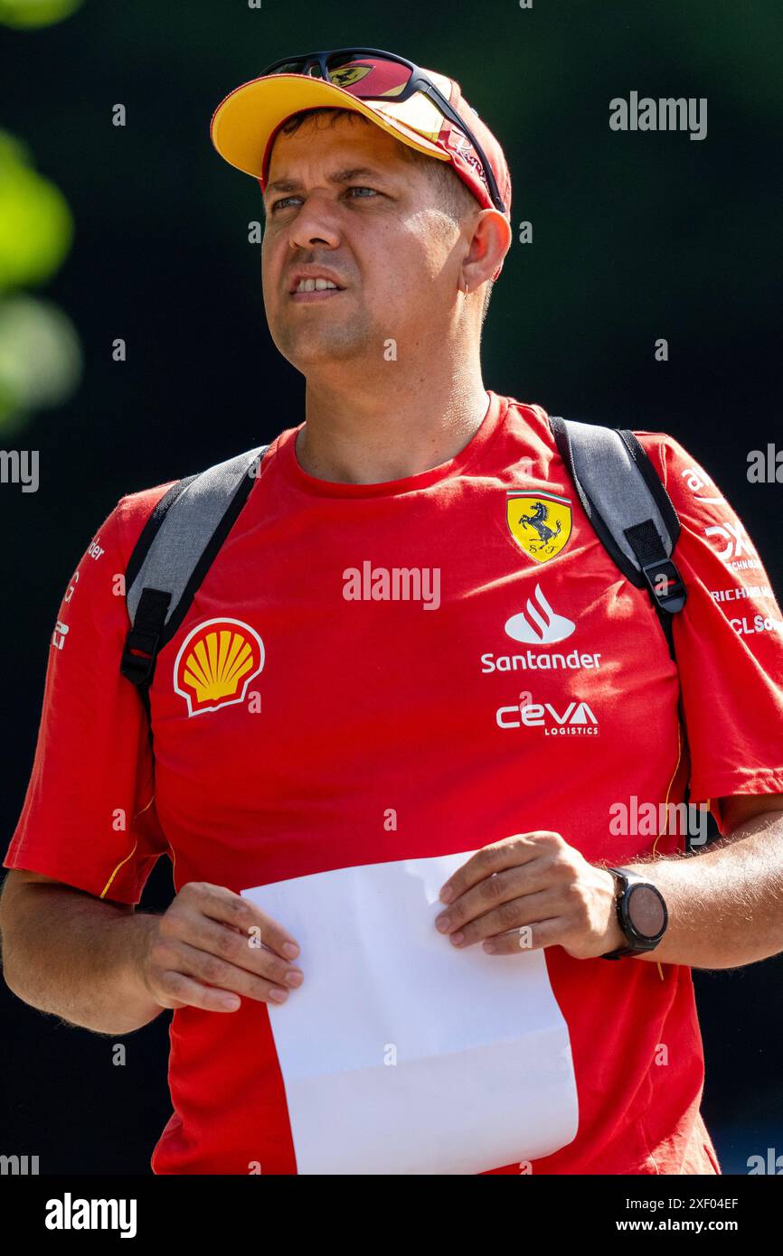 SPIELBERG, AUSTRIA - GIUGNO 30: Fan della Ferrari durante il Gran Premio di F1 d'Austria al Red Bull Ring il 30 giugno 2024 a Spielberg, Austria.240630_SEPA_19_034 - 20240630_PD1685 Foto Stock