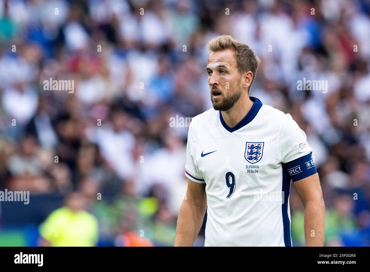 Harry Kane (Inghilterra, n. 09), GER, Inghilterra (ENG) vs Slovacchia (SVN), Fussball Europameisterschaft, UEFA EURO 2024, turno di 16, 30.06.2024 foto: Eibner-Pressefoto/Michael Memmler Foto Stock