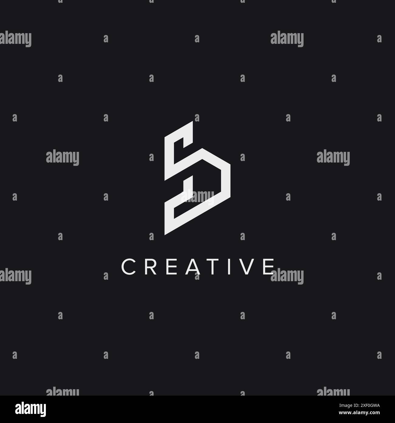 Vettore iniziale BS SB Letter Logo Design Template. eps Illustrazione Vettoriale