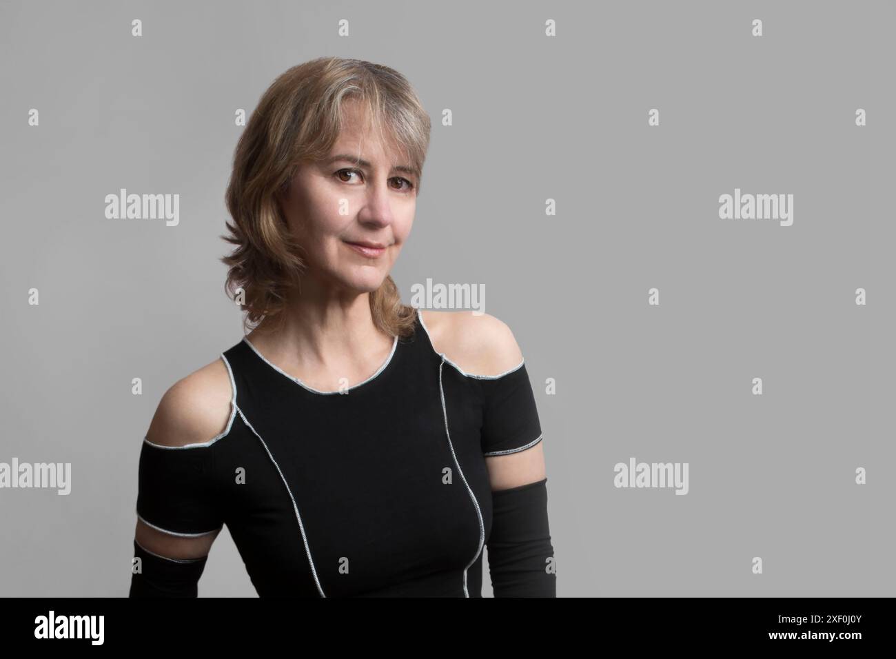 Ritratto di una donna di 50 anni Foto Stock
