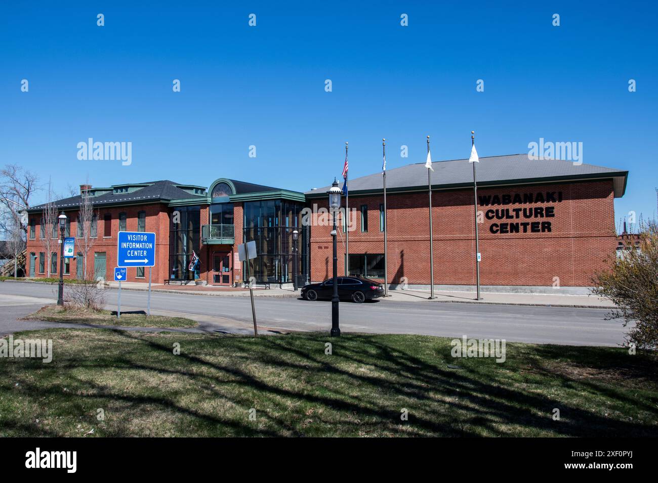 Wabanaki Culture Center in Union Street nel centro di Calais, Maine, Stati Uniti Foto Stock