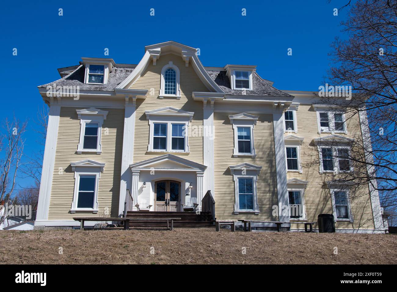 St. Stephen's University sulla Main Street di St. Stephen, New Brunswick, Canada Foto Stock