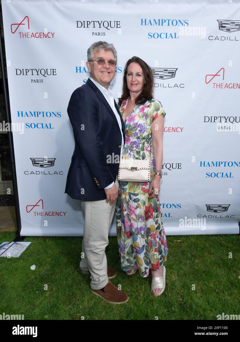 Jeffery Bradford Norah Lawlor partecipa al The Hamptons Social: The Summer Book Magazine Launch Party alla Baker House 1640 a East Hampton, New York, il 29 giugno 2024. (Foto di David Warren /Sipa? USA) credito: SIPA USA/Alamy Live News Foto Stock