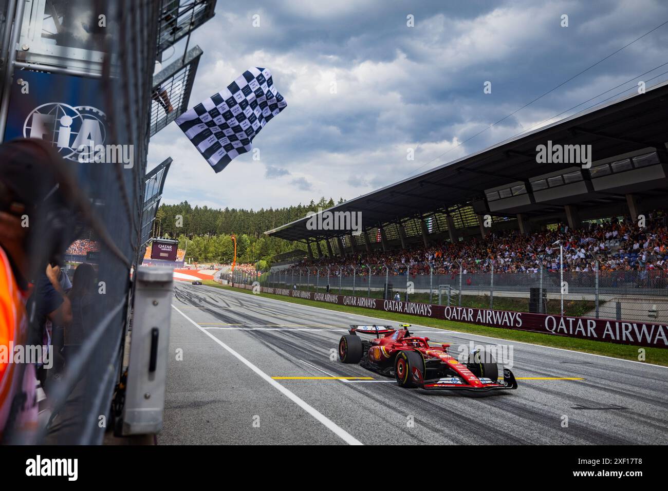 Red Bull Ring, Spielberg, Austria. 30.June.2024; Carlos Sainz Jr di Spagna e Scuderia Ferrari durante il Gran Premio d'Austria di Formula 1 crediti: Jay Hirano/AFLO/Alamy Live News Foto Stock