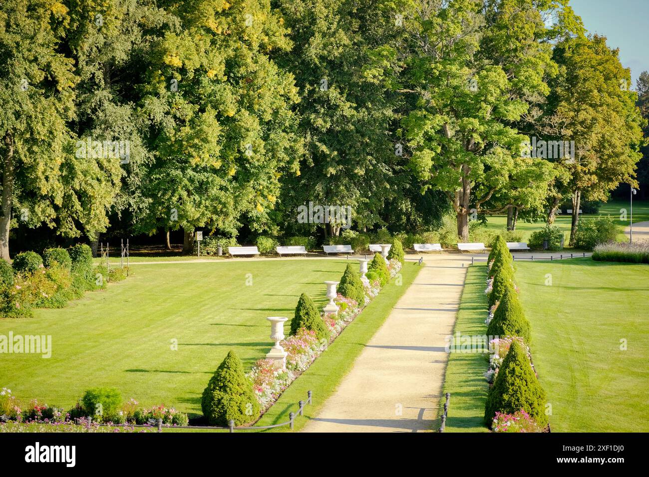 Giardino botanico vicino al Museo dell'Ambra di Palanga, Lituania Foto Stock