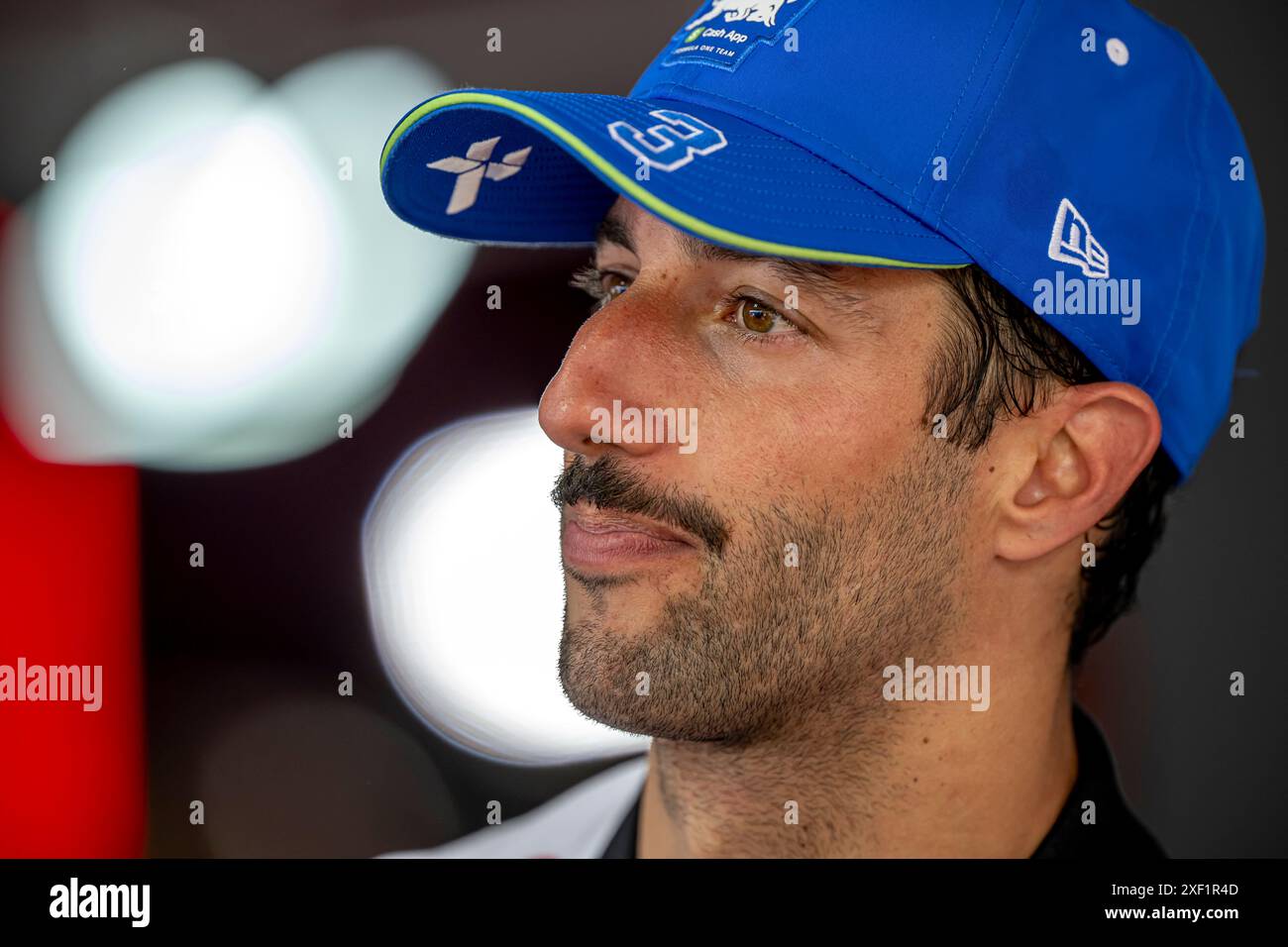 Spielberg, Austria, giugno 30, Daniel Ricciardo, dall'Australia gareggia per Racing Bulls. Giorno della gara, 11° round del campionato di Formula 1 2024. Crediti: Michael Potts/Alamy Live News Foto Stock