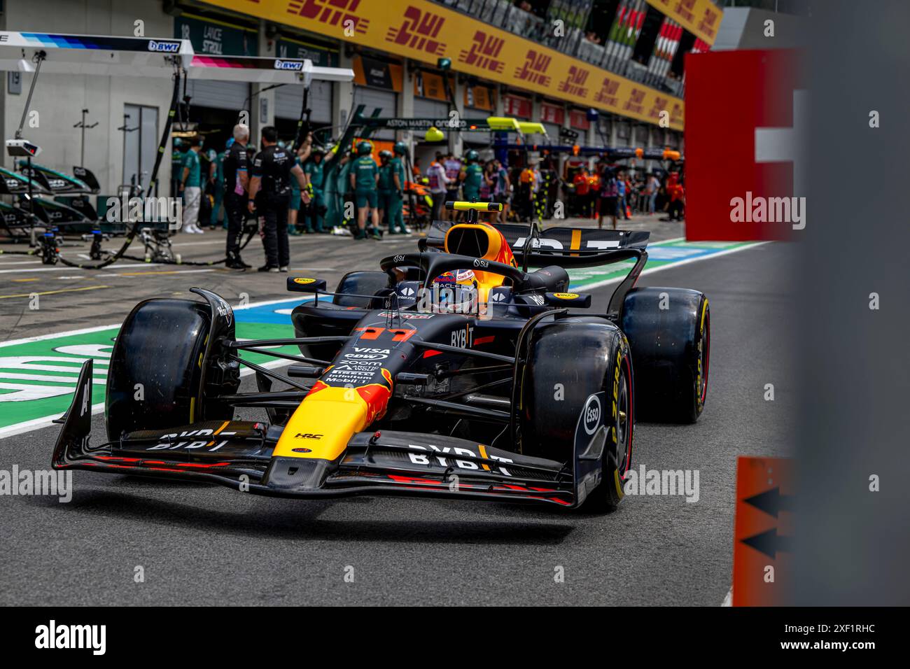 Spielberg, Austria, giugno 28, Sergio Perez, dal Messico gareggia per la Red Bull Racing. Qualifica, 11° round del campionato di Formula 1 2024. Crediti: Michael Potts/Alamy Live News Foto Stock