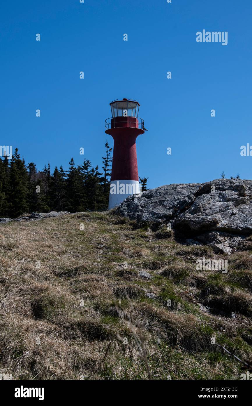 Faro di Cape Spencer a Saint John, New Brunswick, Canada Foto Stock