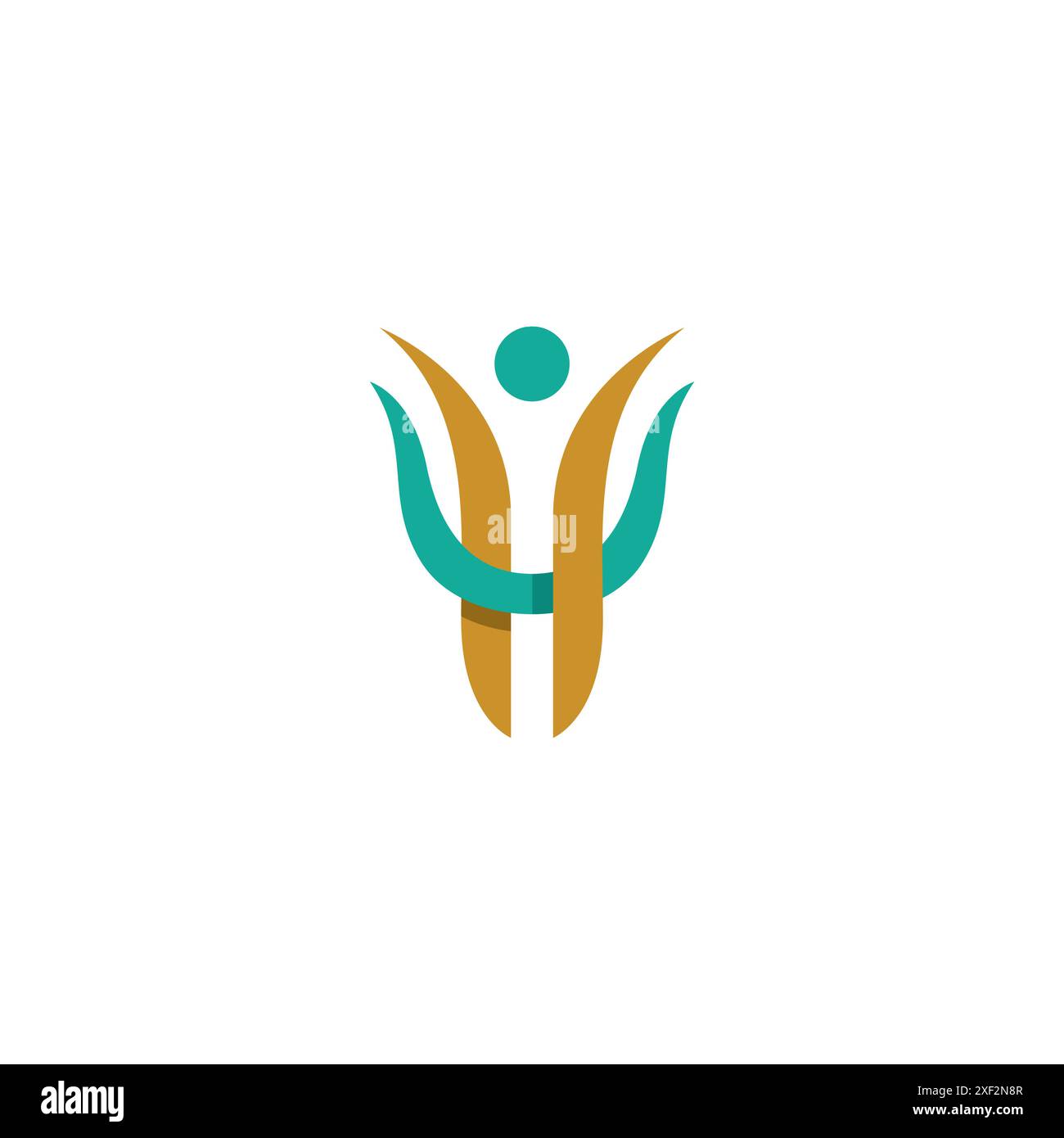 Letter UH People Logo Vector. Vettore icona HU Illustrazione Vettoriale