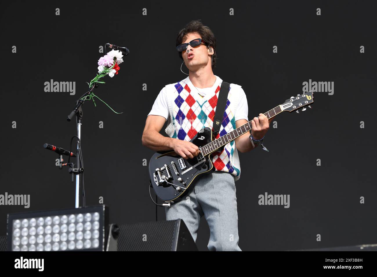 LONDRA, INGHILTERRA - GIUGNO 30: Matt Hitt dei "The Vaccines" si esibisce al British Summertime, Hyde Park il 30 giugno 2024 a Londra, Inghilterra. CAP/MAR ©MAR/CA Foto Stock