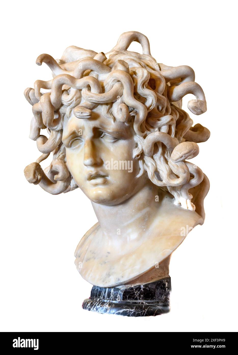 Busto della Medusa della metà del XVII secolo, opera di Gianlorenzo Bernini nel Museo Capitolino di Roma Foto Stock