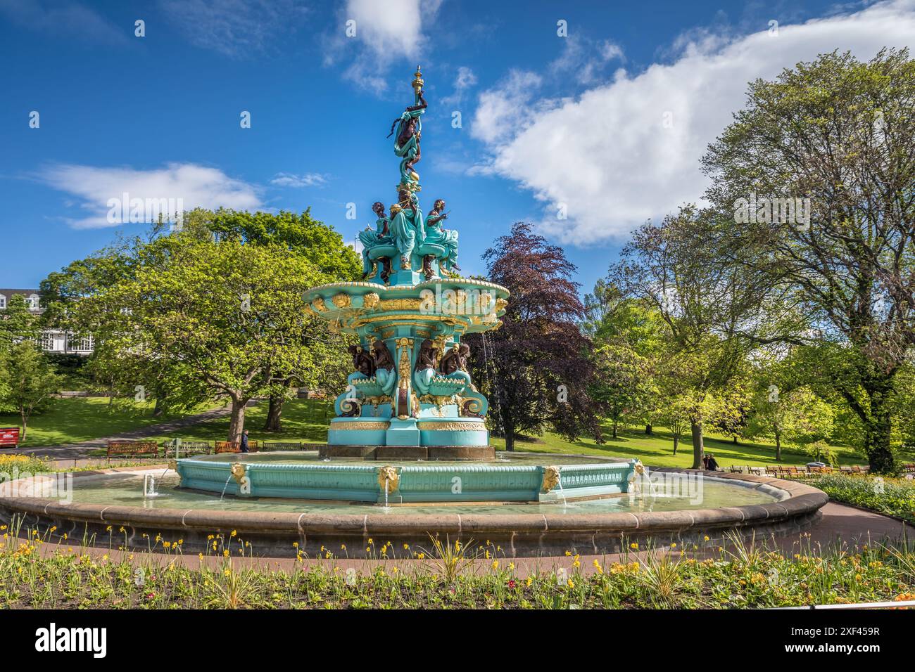 Geografia / viaggi, Gran Bretagna, Scozia, Ross Fountain nei Princes Street Gardens, Edimburgo, DIRITTI AGGIUNTIVI-AUTORIZZAZIONE-INFO-NON-DISPONIBILE Foto Stock