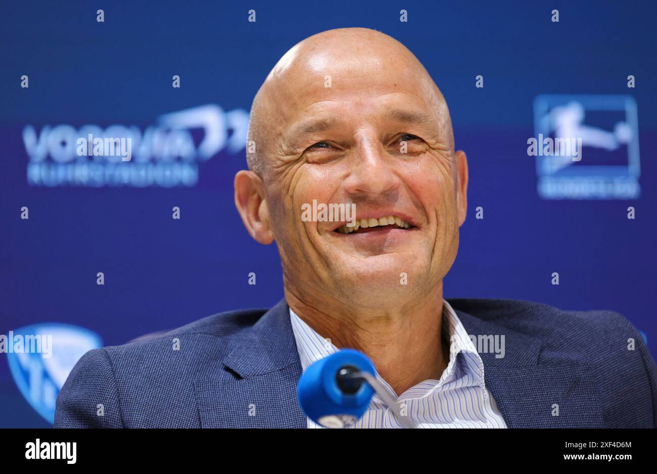 Firo : 03.06.2024, calcio, 1.Liga, 1.Bundesliga, stagione 2023/2024, PK, conferenza stampa, VfL Bochum 1848, presentazione del nuovo allenatore Peter Zeidler, allenatore Peter Zeidler, ritratto Foto Stock