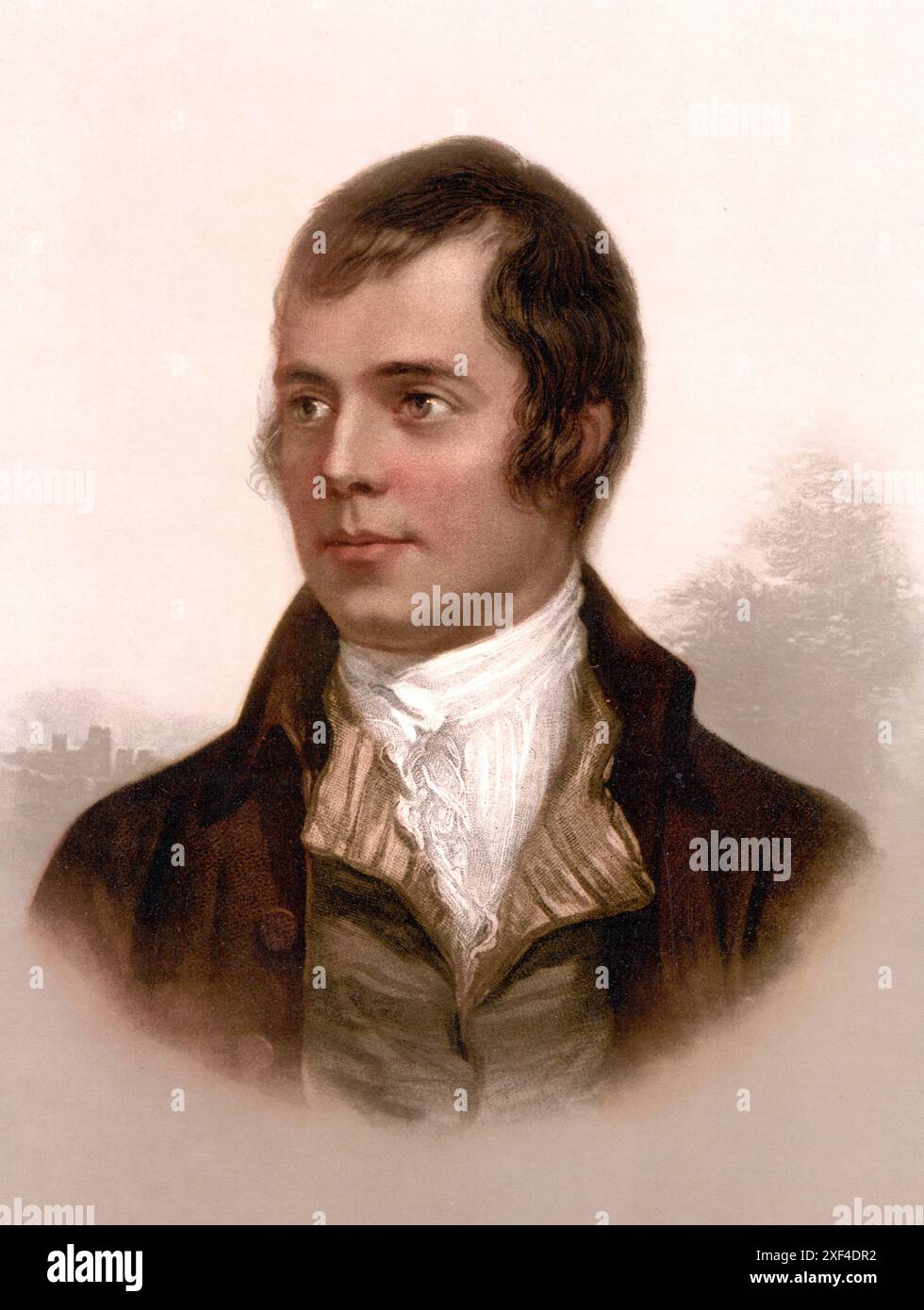 Portraet von Robert Burns, Ayr, Schottland / , Ritratto di Robert Burns, Scozia, Historisch, digital restaurierte Reproduktion von einer Vorlage aus Foto Stock