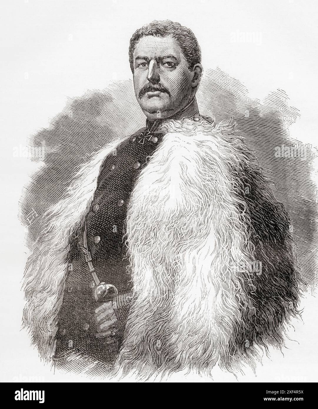 Ivan Davidovich Lazarev, 1820 – 1879. Generale dell'esercito imperiale russo di origine armena. Da Russes et Turcs: La Guerre D'Orient, pubblicato nel 1878. Foto Stock
