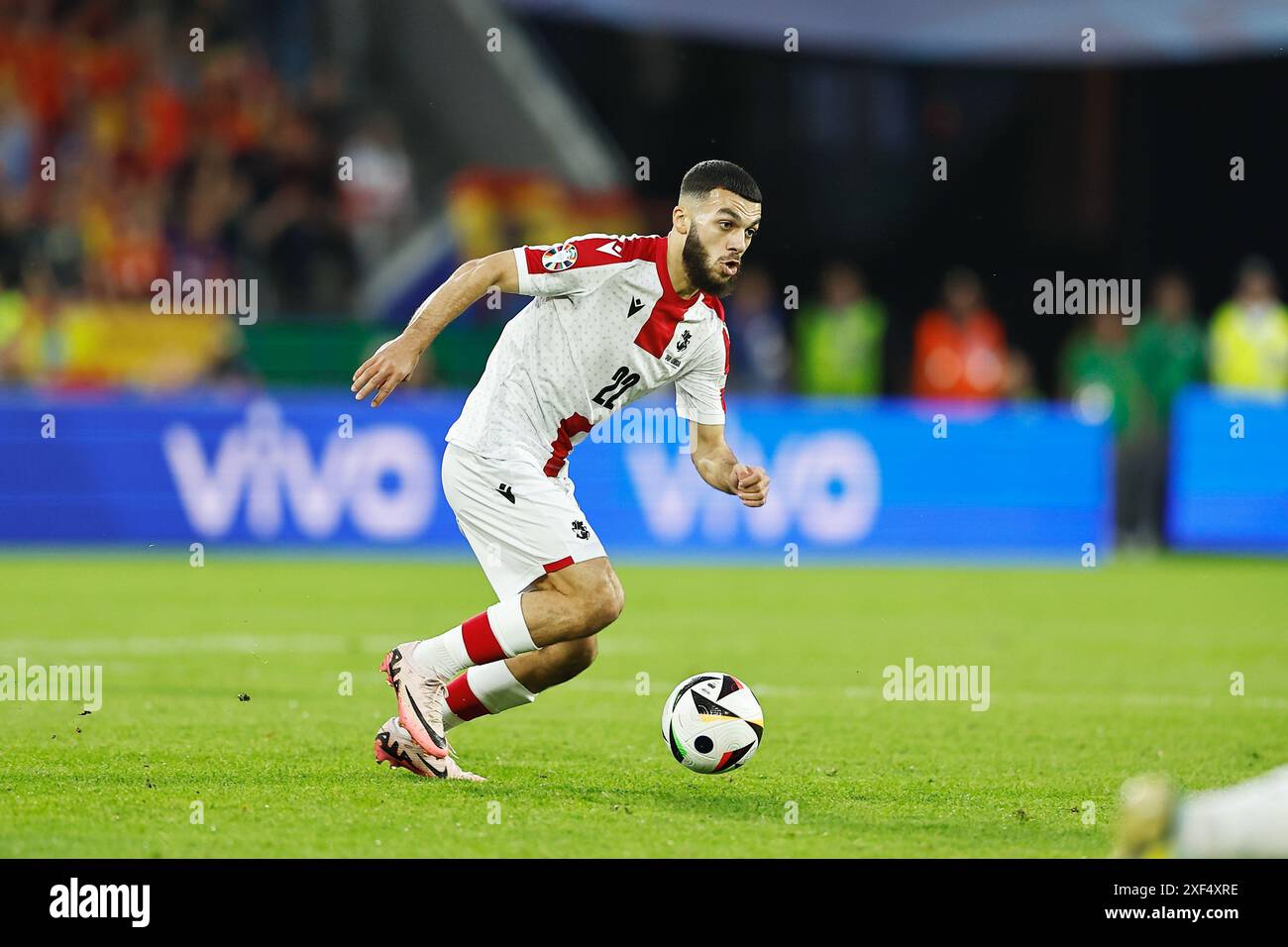 Georges Mikautadze (GEO), 30 GIUGNO 2024 - calcio: "UEFA European Championship Germany 2024" partita di 16 partite tra Spagna 4-1 Georgia allo Stadio di Colonia, Germania. (Foto di Mutsu Kawamori/AFLO) Foto Stock