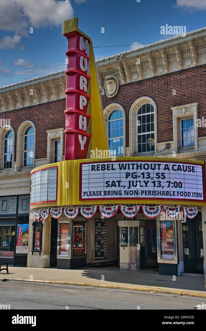 Murphy Theatre nel centro di Wilmington, Ohio USA 2024 Foto Stock