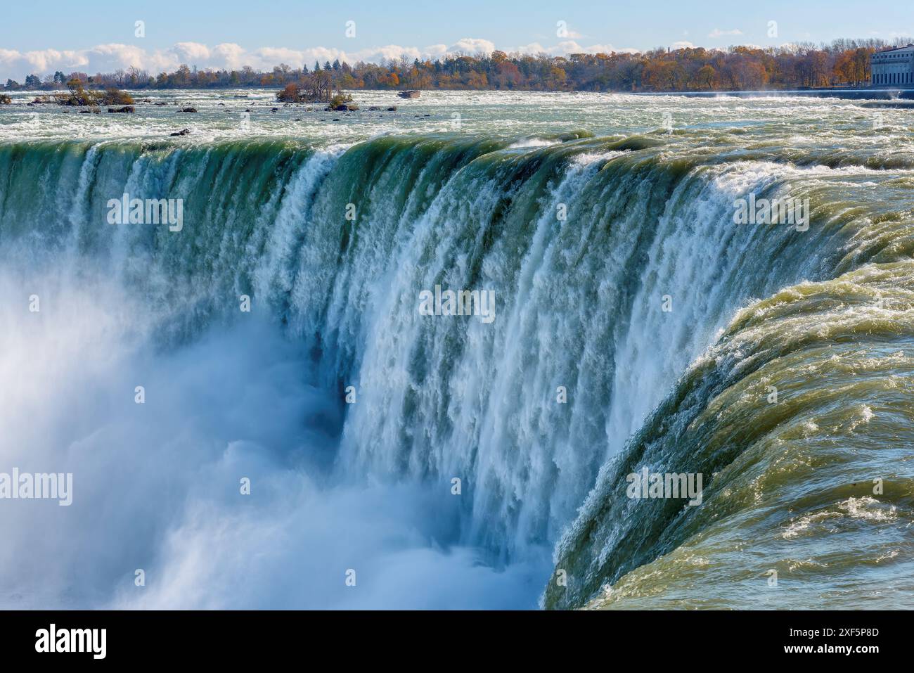 Cascate del Niagara Horseshoe da vicino, cascate del Niagara, Canada. Foto Stock