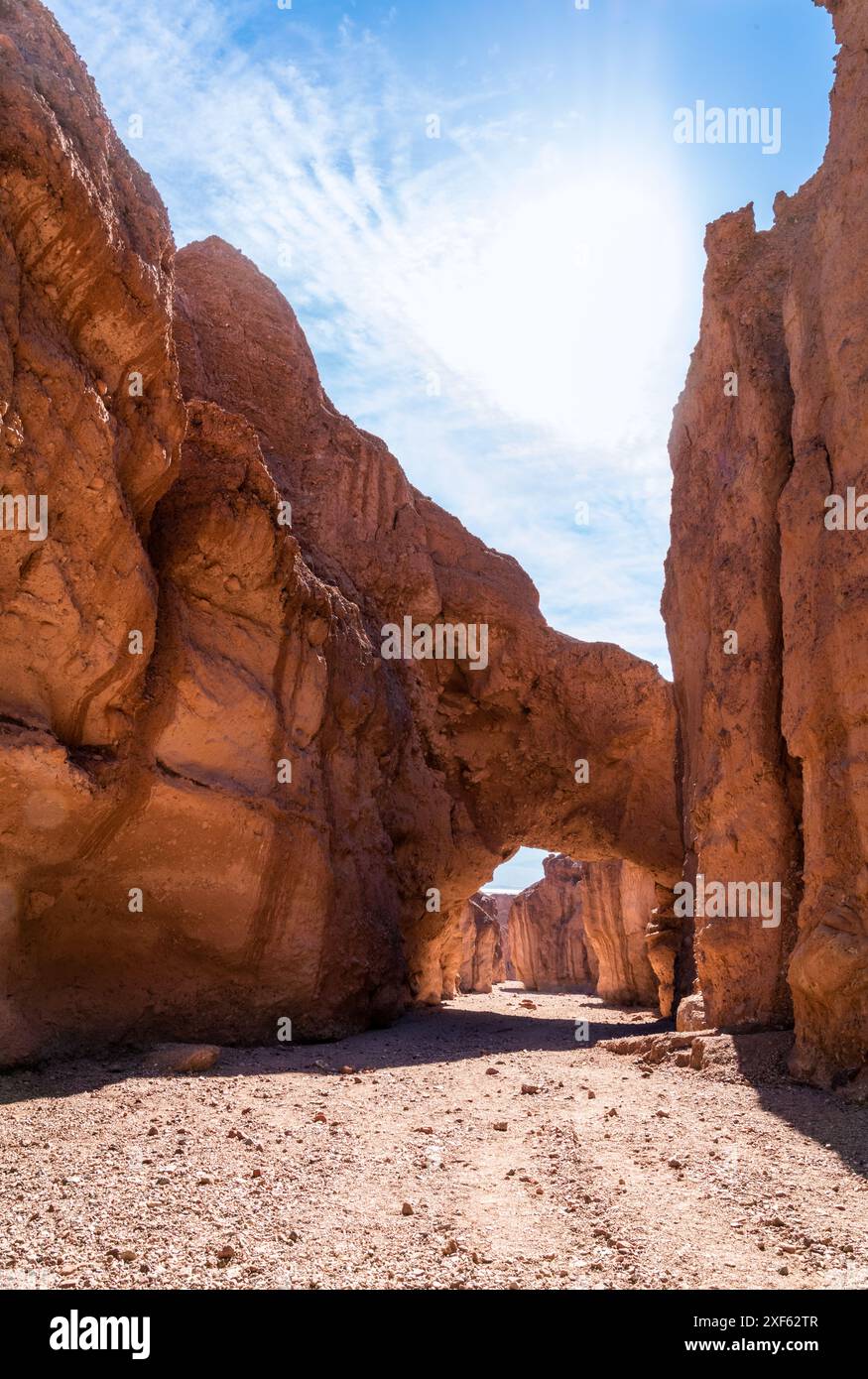 Formazione di Natural Bridge nel Death Valley National Park in California Foto Stock