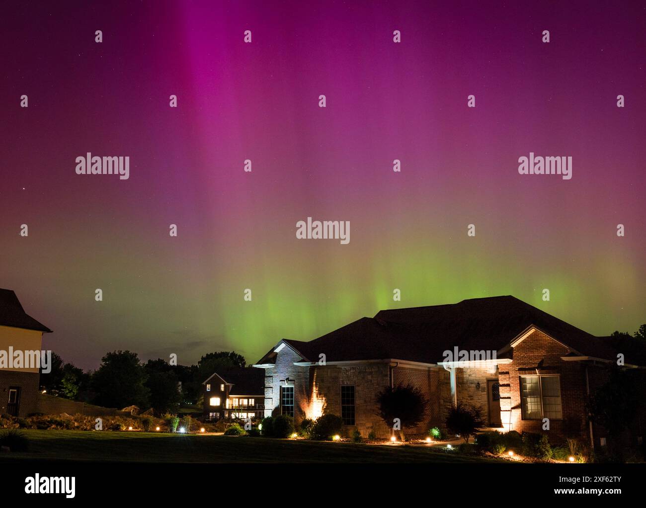 Aurora boreale il 10 maggio 2024 come visto nel Kentucky centrale Foto Stock