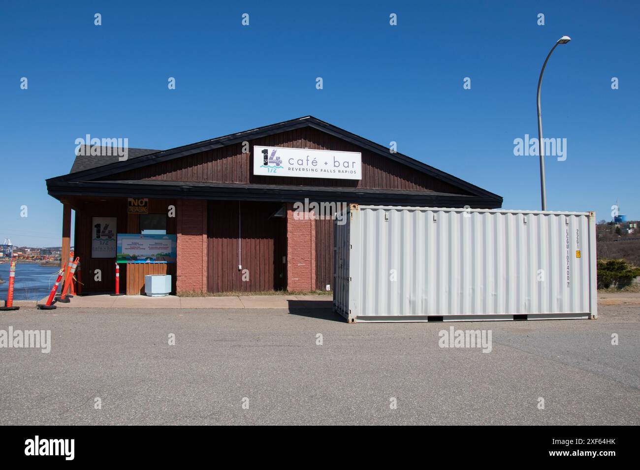 14 1/2 Cafe & Bar presso The Reversing Falls Rapids Saint John, New Brunswick, Canada Foto Stock