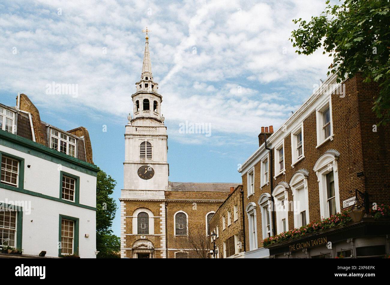 Clerkenwell e St James's Church, Clerkenwell Green, Londra Regno Unito Foto Stock