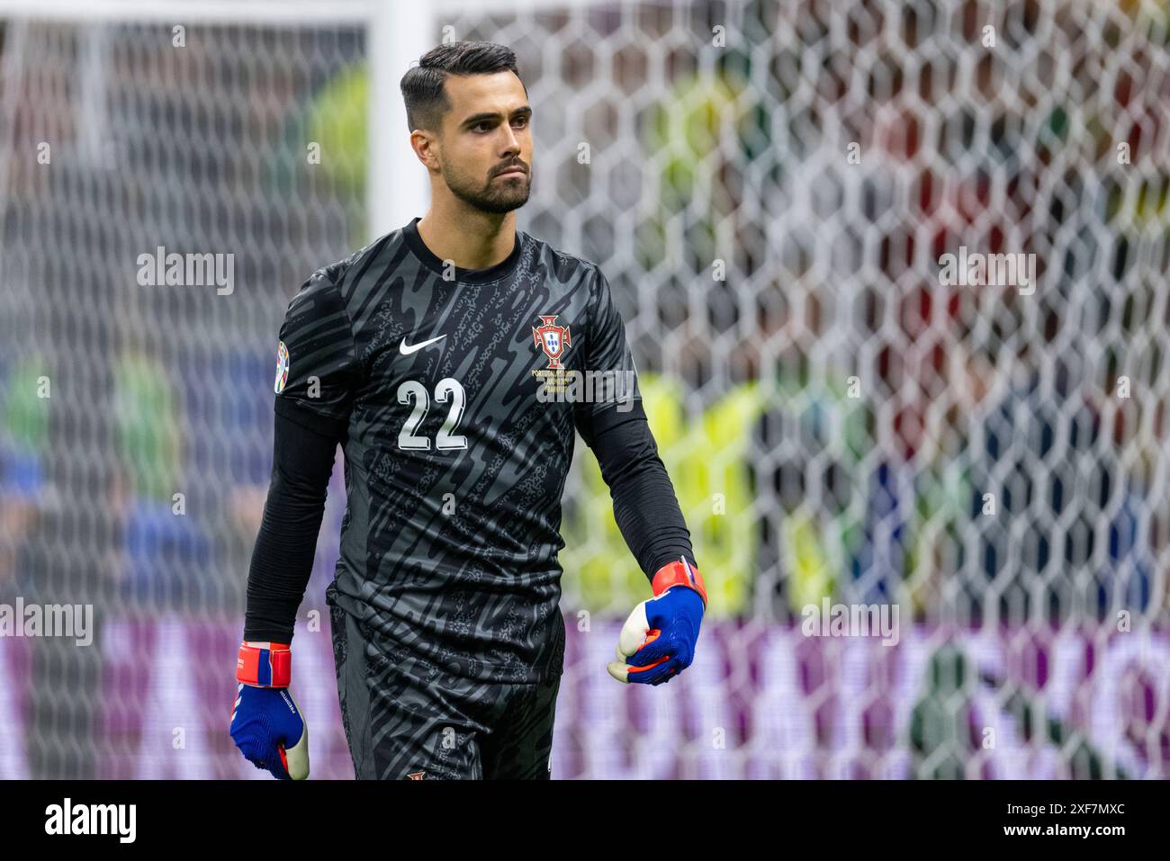 Francoforte sul meno, Germania. 1 luglio 2024. Diogo Costa del Portogallo durante la partita UEFA EURO Round of 16 2024 tra Portogallo e Slovenia all'Arena di Francoforte sul meno, Germania, il 1° luglio 2024 (foto di Andrew SURMA/ credito: SIPA USA/Alamy Live News Foto Stock