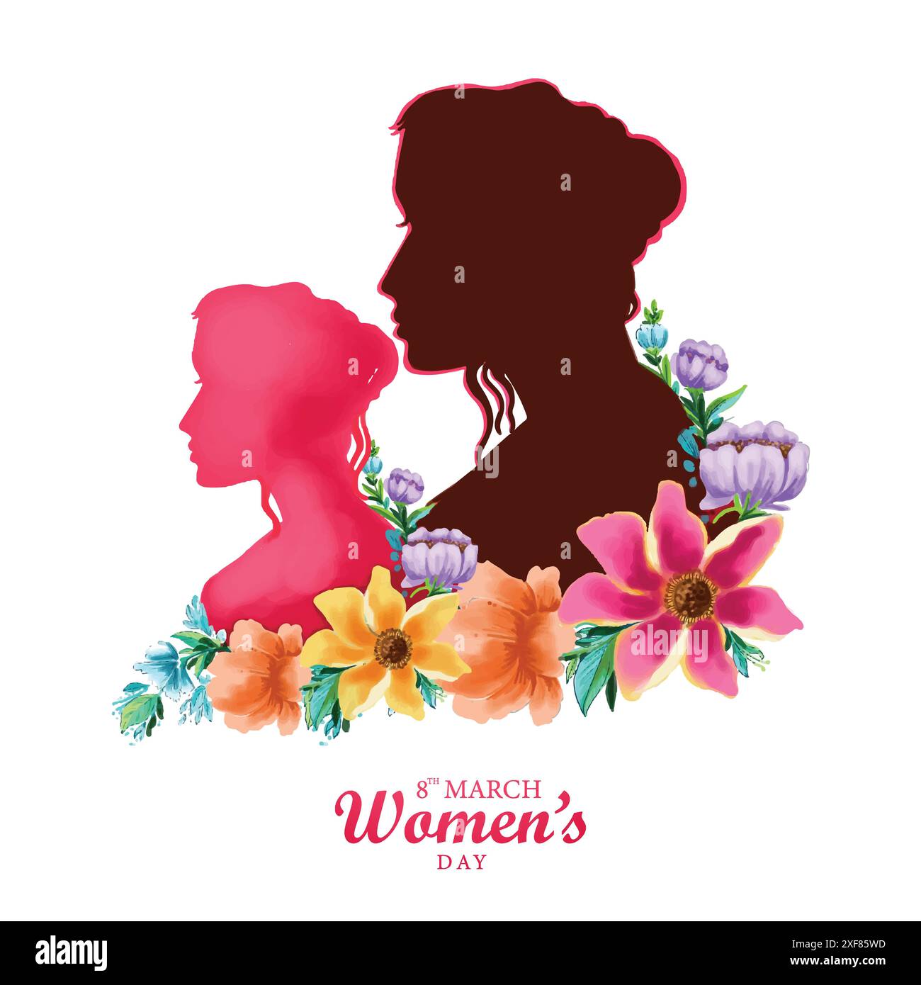 Happy Womens Day Celebrations Concept Card design Illustrazione Vettoriale