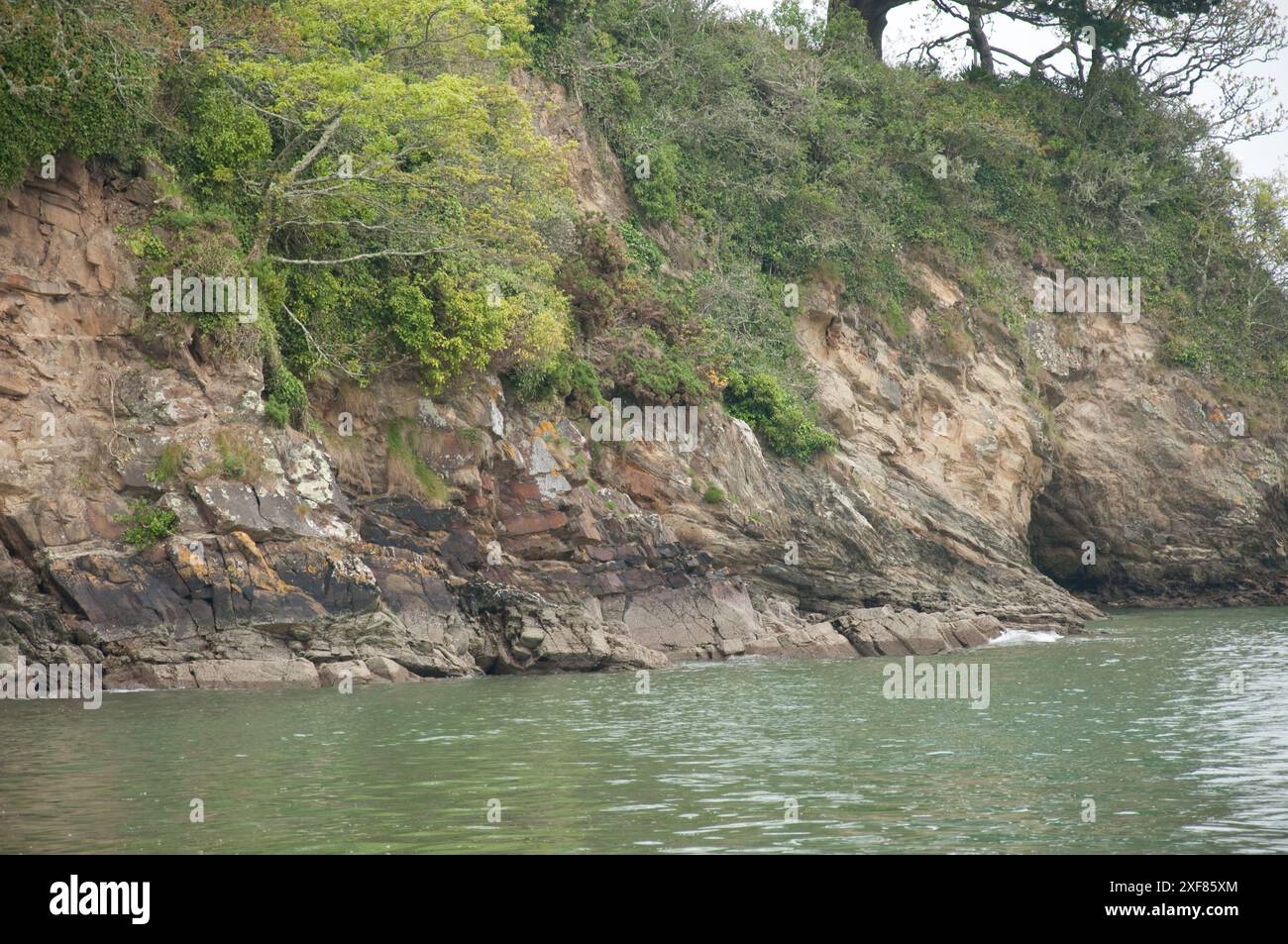 Baia nell'estuario del fiume Fal, Cornovaglia, Regno Unito Foto Stock