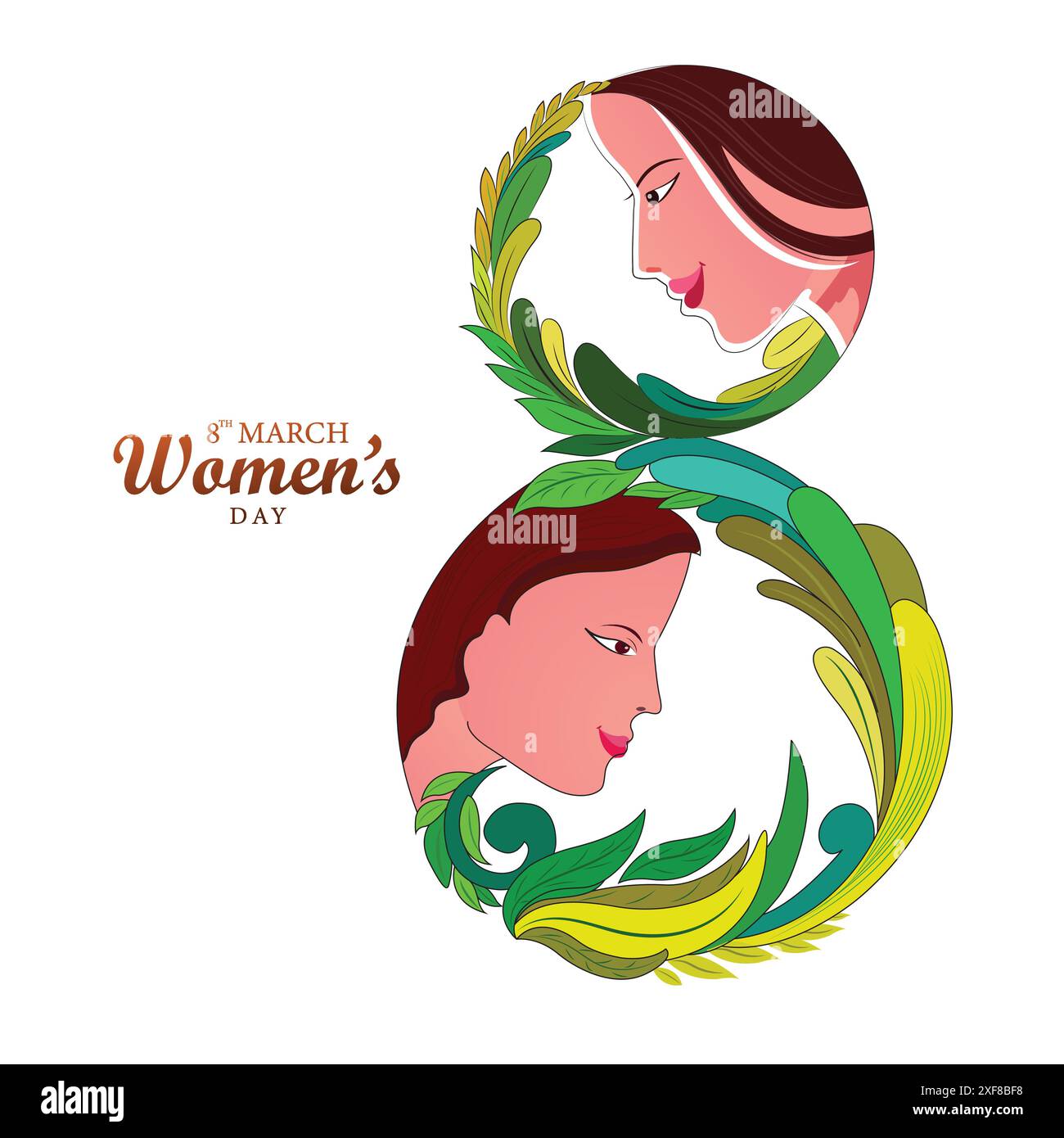 Bellissimo sfondo della carta d'invito per la giornata internazionale delle donne Illustrazione Vettoriale