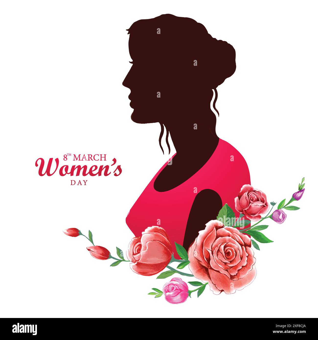 Tessera celebrativa per l'8 marzo, happy Womens Day background Illustrazione Vettoriale
