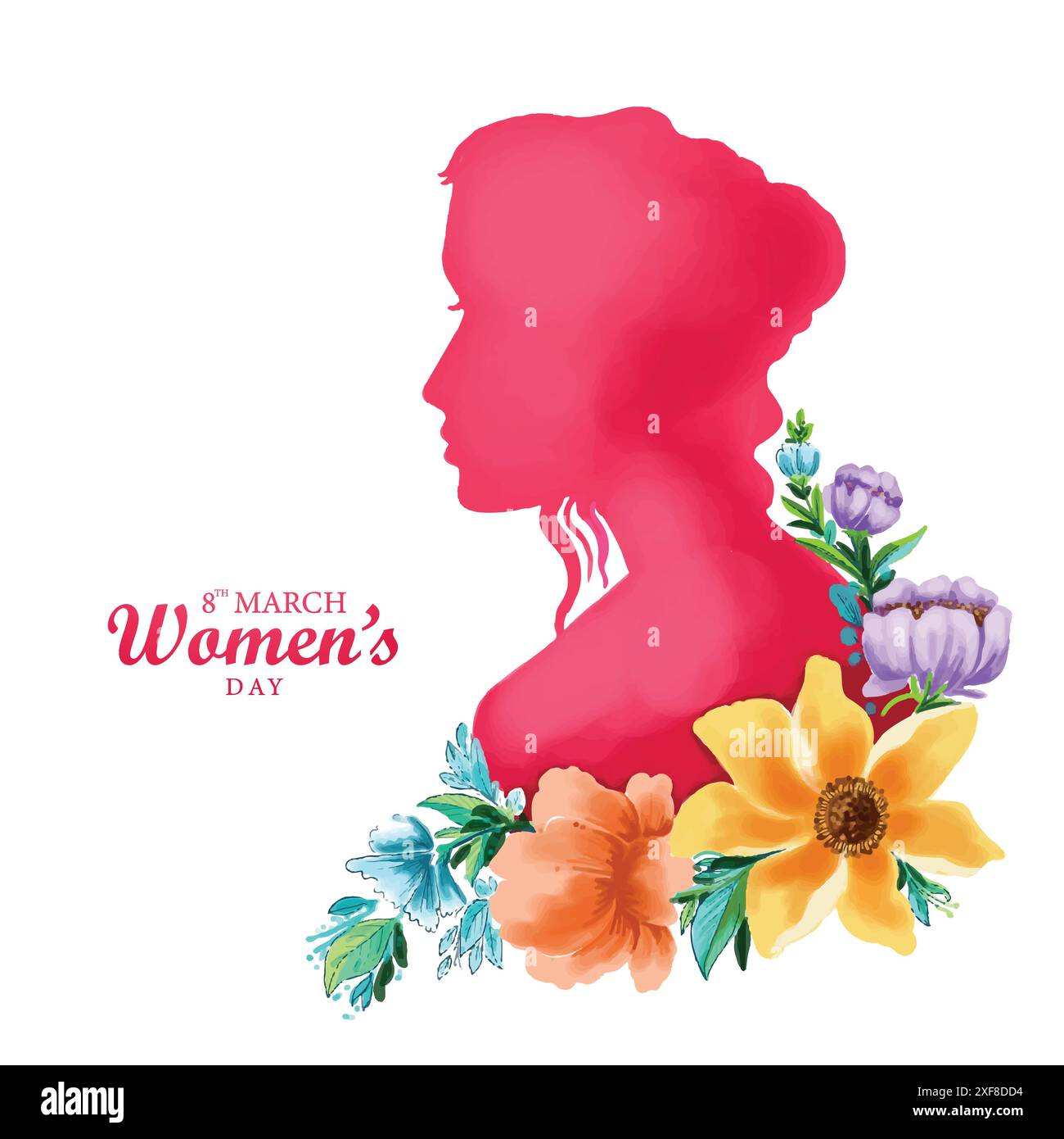 Happy Womens Day Celebrations Concept Card design Illustrazione Vettoriale