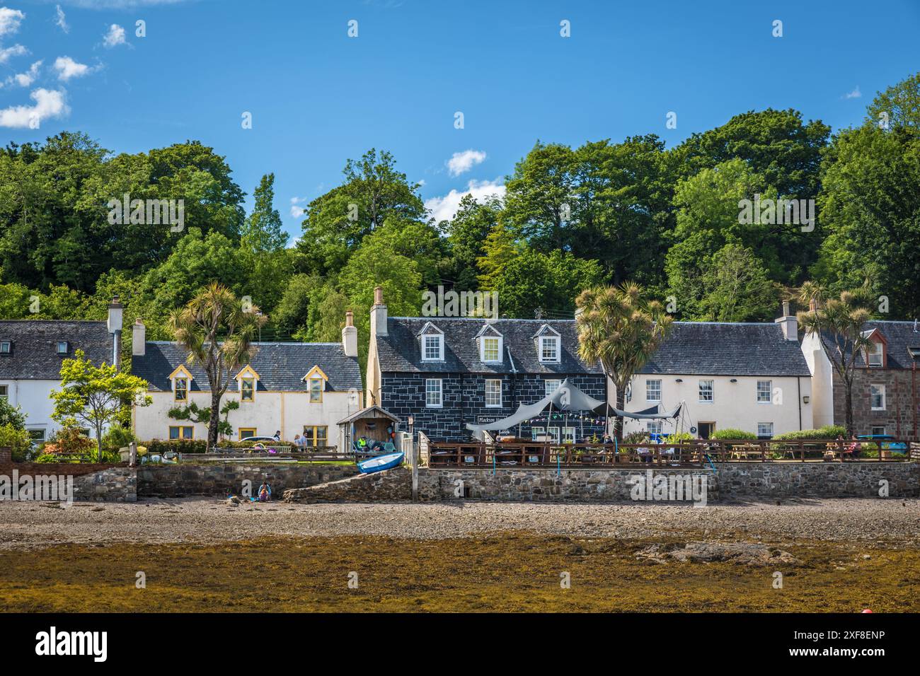 Geografia / viaggi, Gran Bretagna, Scozia, Plockton on Loch Carron firth, Kyle, ADDITIONAL-RIGHTS-CLEARANCE-INFO-NOT-AVAILABLE Foto Stock