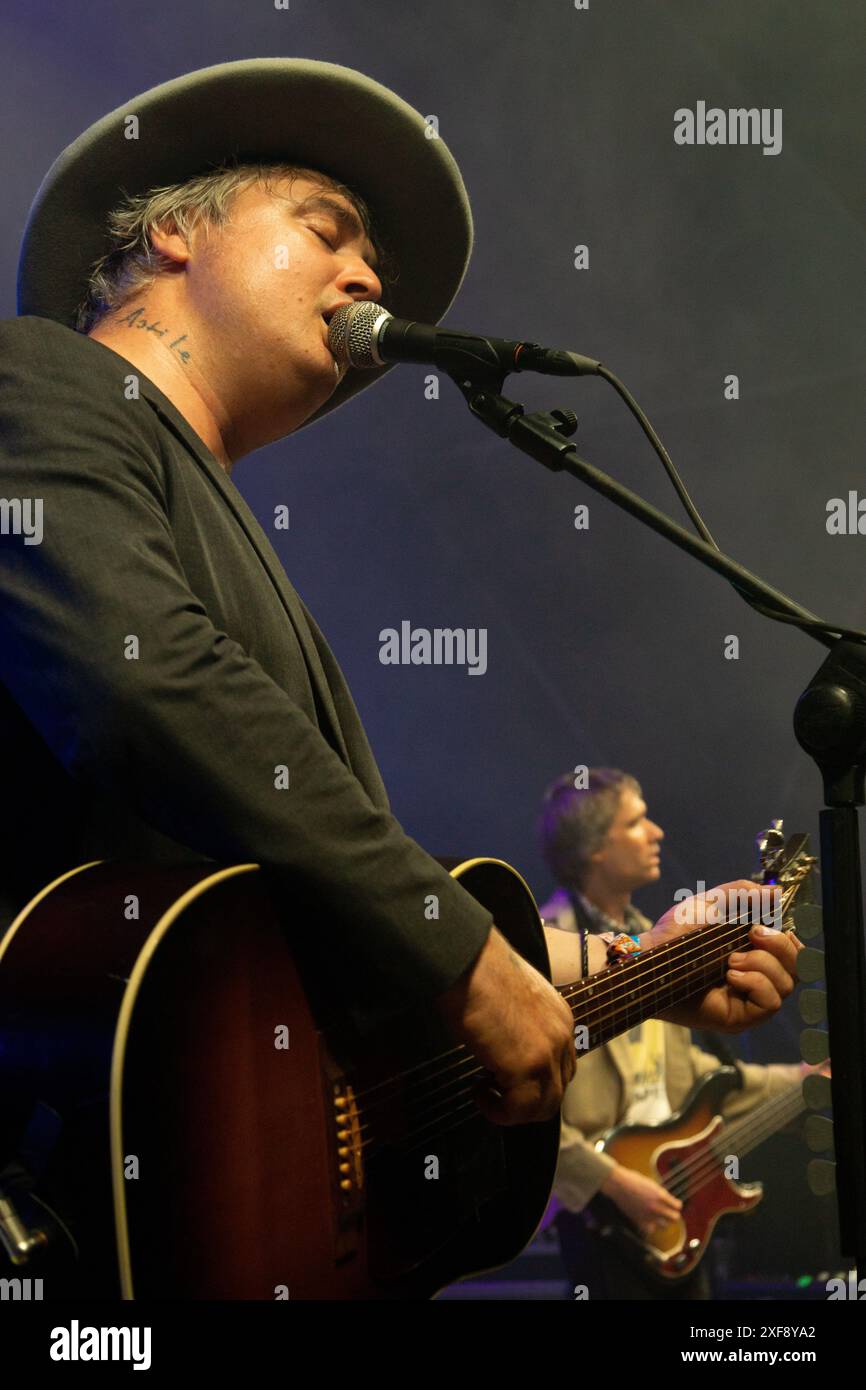 Roma, Italia. 1 luglio 2024. Peter Doherty suona con i Libertines al Villa Ada Festival. Cristina Massei/Alamy Live News Foto Stock