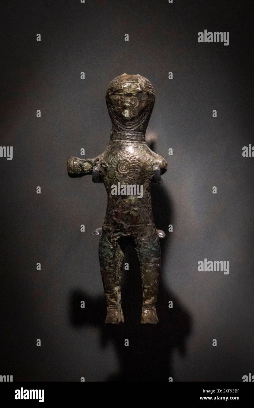Piccolo idolo, Retortillo, pre-romano, Museo di preistoria e archeologia (MUPAC), Santander, Cantabria, Spagna Foto Stock