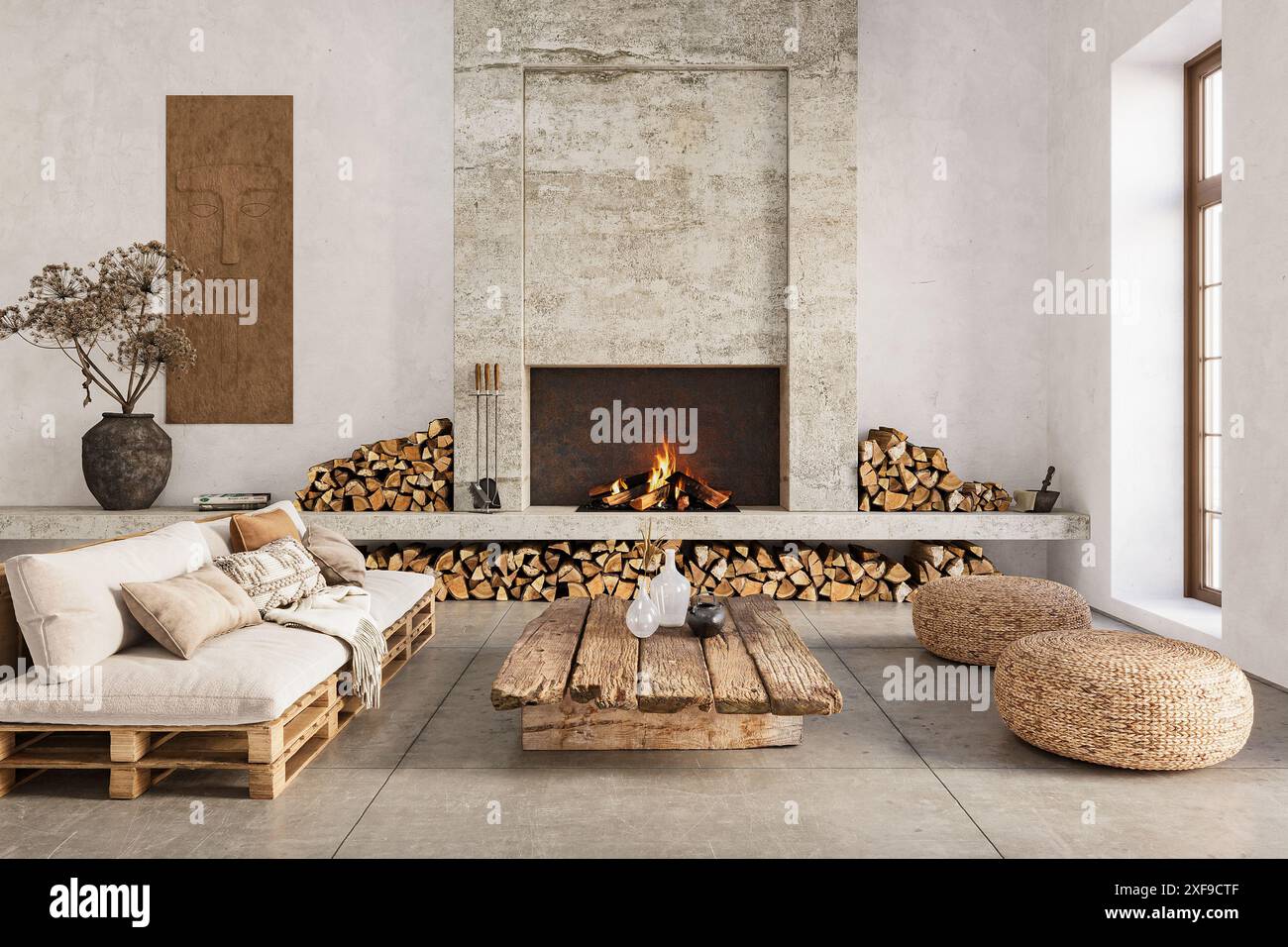 RB73 Quercus caminetto a legna per esterno in acciaio corten - Efesto Home