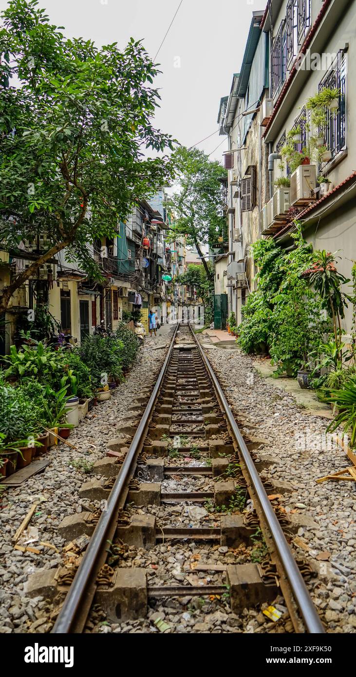 Vietnam Hanoi via treno Foto Stock